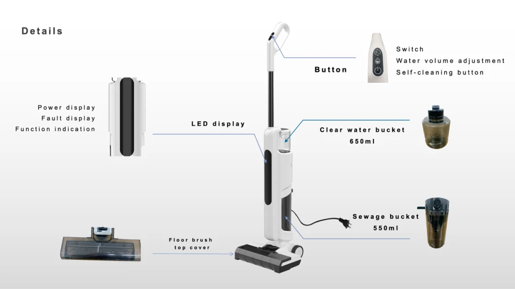 Cord Wet Dry Lightweight Handheld Vacuum Cleaner Floor Washer Hard Floor